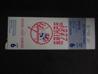 1977 World Series Game 6 Ticket Stub Reggie Jackson 3 Hr Yankees Win Tx52