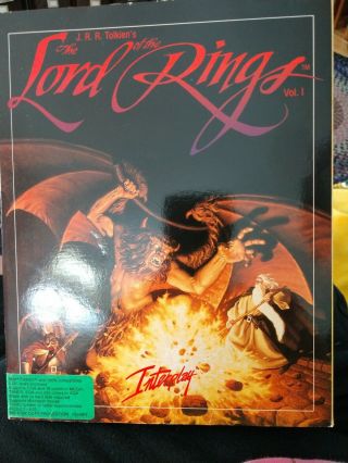 Lord Of The Rings,  Vintage Vol.  1 Interplay Pc Video Game Ibm Tandy 5.  25 Disks