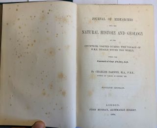 Naturalist ' s voyage round the world by Charles Darwin.  1888 Print 3