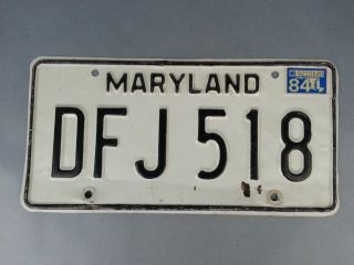 Maryland License Plate 1970 