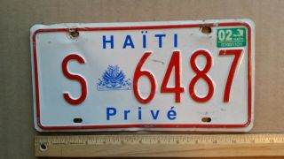 License Plate,  Haiti,  Prive,  2002,  S Logo 6487