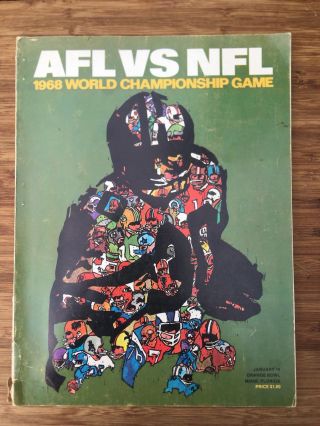 Afl Vs Nfl 1968 Championship Bowl Ii Packers / Raiders Autographed Program