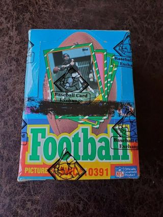 (1) 1986 Topps Football Wax Box Bbce Authenticated - Rice,  Young Rc