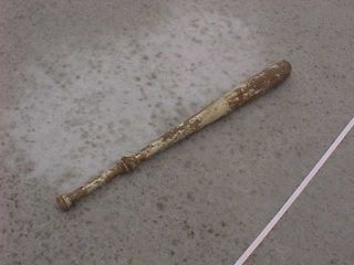 Old Old Wooden Baseball Bat Double Ring Handle Nap Lajoie?