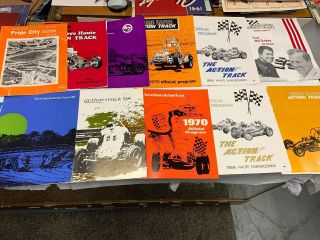 11) Terre Haute Action Track Programs Racing Usac 1967 - 1972 Aj Foyt