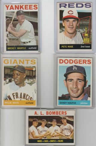 1964 Topps Complete Set Of 587 Cards - Ex,