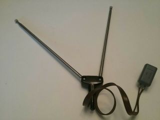 Vintage Television Telescoping Rabbit Ears Tv Antenna Attach To Rear Of Tv