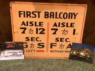 Actual 1st Balcony Sign From Old Chicago Stadium 30 " X 24 " Painted On Plywood.