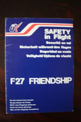 Safety Card Air Uk Fokker F - 27 Friendship