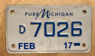 Motorcycle Motor Cycle Dealer Dlr License Plate " D 7026 " Cyc Dlr