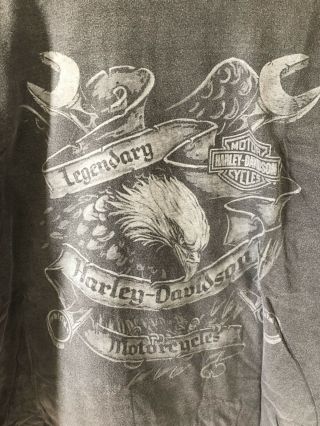 Harley Davidson T Shirt Mens XL Cotton Legendary Eagle Las Vegas Long Sleeve A1 2