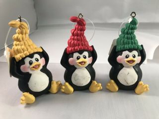Vintage House Of Lloyd Penguins Christmas Around The World Set Of 3 Ornaments