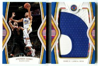 2018 - 19 Panini Opulence Nba Finals Game Patch Booklet Stephen Curry /12