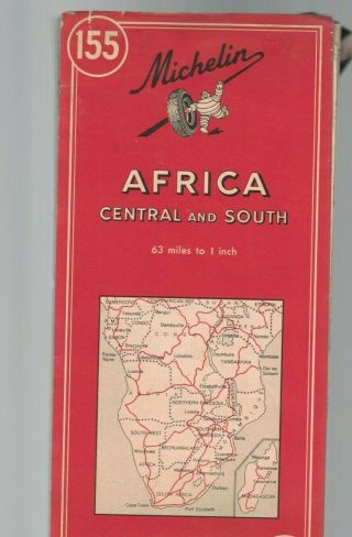 Africa Central & South Michelin Map 155 1961