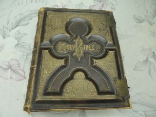 John E.  Potter And Co.  1873 Holy Bible Large Size 13 " X 11 " X 5 " 15 Lbs