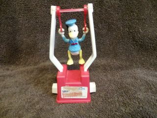 Vtg Donald Duck Tricky Trapeze Push - Up Walt Disney Toy 1977 Gabriel Inc.  74900
