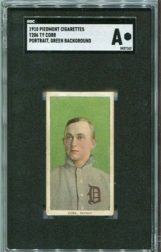 T206 Ty Cobb Green Portrait Sgc Authentic Looks Like A 6 Centered