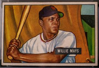 1951 Bowman Baseball 305 Willie Mays Rookie PSA 5 (EX) 3