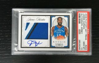 2009 Playoff National Treasures Auto Patch /99 James Harden Psa 10 Rookie Rc