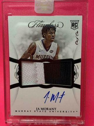 2019 Panini College Flawless Basketball Ja Morant Rookie Rpa Auto One Of One 1/1
