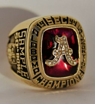 1999 Alabama Crimson Tide Sec Championship Ring 10k Intergold