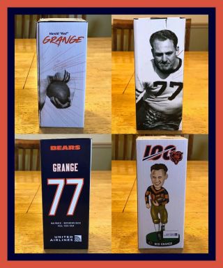 Chicago Bears Red Grange Bobblehead 100 Year Anniversary Game 8/8/2019