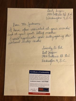 Special 1949 Letter Saved By White/black Sox “shoeless” Joe Jackson (psa)