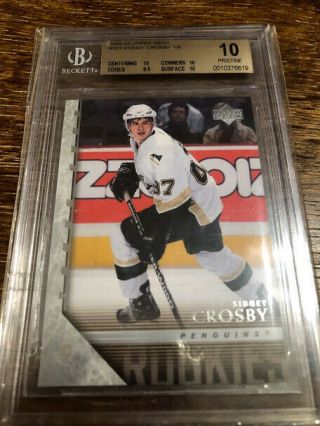 2005 - 06 Upper Deck Sidney Crosby Young Guns Rookie Bgs 10 Pristine Penguins Rc