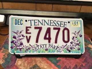 2000 Tennessee State Parks License Plate With 2001 Sticker