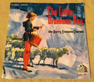 Vintage The Little Drummer Boy 45 Rpm Record Christmas Carol Song Record