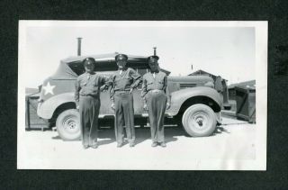 Vintage Photo Wwii Army Men Dodge Power Wagon Command Car 397077