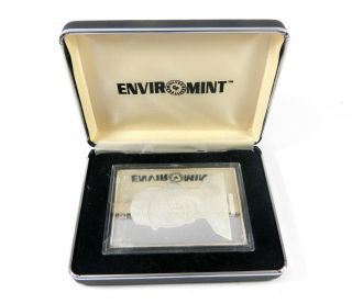 Enviromint Mickey Mantle Limited Edition 3.  5 Troy Ounce Silver Card /3,  500