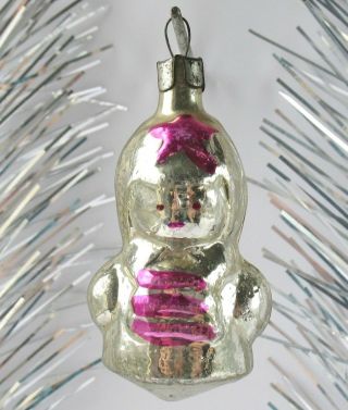 Boy Vintage Xmas Decor Christmas Ornament Russian Ussr Retro Glass1 Red Army Man