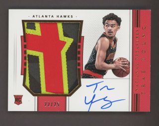 2018 - 19 National Treasures Bronze Trae Young Rpa Rc 3 - Color Patch Auto /25