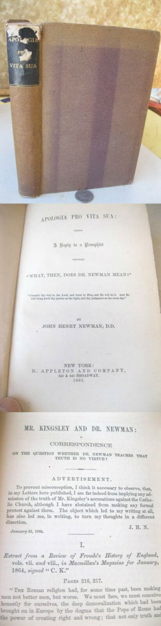 Apologia Pro Vita Sua,  1865,  John Henry Newman D.  D.