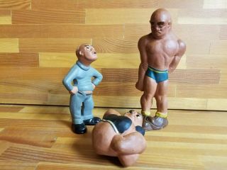 L.  L.  Rittgers 1941 Trio Of Wrestling Figurines