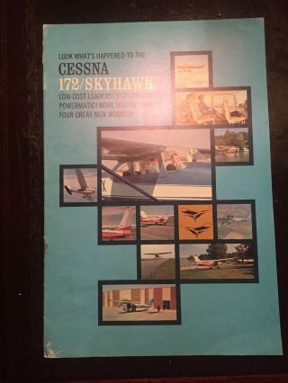 Vintage Cessna 172/skyhawk Color Sales Brochure (60’s)