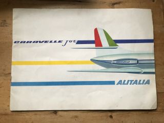 Alitalia Sud Aviation Caravelle Jet Brochure (a4) 1960 