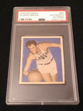 PSA AUTHENTIC - 1948 Bowman 69 George Mikan RC (Missing Red Ink) Lakers HOF 3