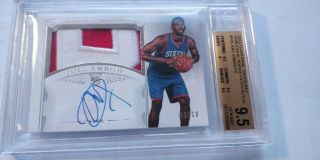 2014 - 15 National Treasures Joel Embiid Rookie Patch Auto 6/10