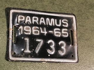 Vintage Jersey Bicycle License Plate 1964 Came Off A Stingray