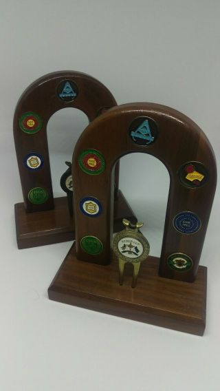 Oak Hill Country Club Golf Book Ends Rochester Ny Ball Markers Garlock