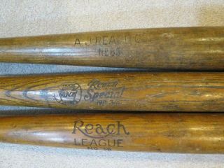 (3) c.  1900 - 1910 Reach Baseball Bats 3
