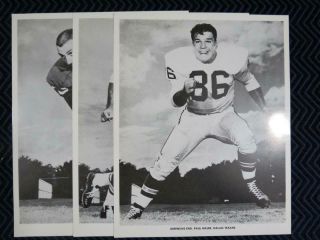 (3) 1960 Dallas Texans Afl Football Team Issued Player Photos