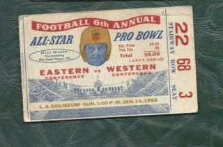 1956 Nfl Pro Bowl Football All - Star Ticket Ollie Matson Chicago Cardinals Mvp