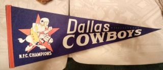 1971 Dallas Cowboys Nfc Champions Pennant Full Size Dark Blue Nfl Football