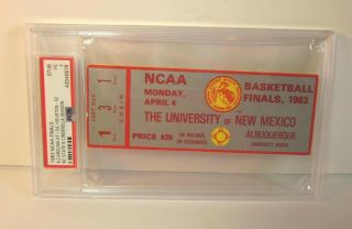 1983 Ncaa Basketball Championship Finals Ticket Stub Nc State Houston Valvano Vg