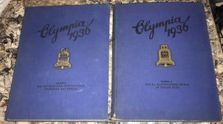 Olympia 1936 2 - Book Set Nazi Germany Berlin Olympics Jesse Owens Hitler Photos
