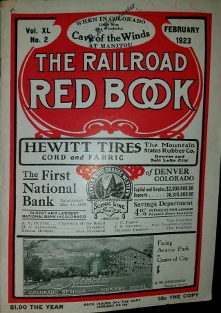 Vintage The Railroad Red Book Denver & Rio Grande Western February 1923 No.  2