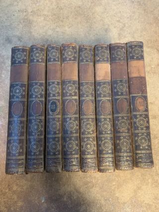 Authentic 1790 Complete 8 Volume Set Of The Of Laurence Sterne